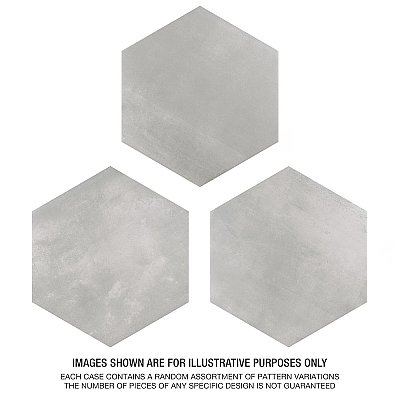 Horizon Hex Gris 7-3/4" x 9" Porcelain Floor & Wall Tile - Per Case of 24 - 8.88 Sq. Ft