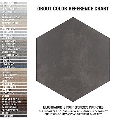 Horizon Hex Nero 7-3/4" x 9" Porcelain Floor & Wall Tile - Per Case of 24 - 8.88 Sq. Ft
