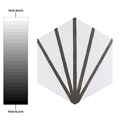 Horizon Dawn Hex Nero 7-3/4" x 9" Porcelain Floor & Wall Tile - Per Case of 24 - 8.88 Sq. Ft