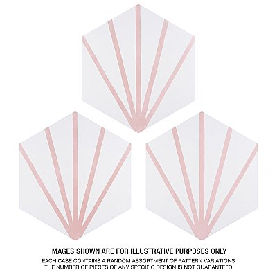 Horizon Dawn Hex Rosa 7-3/4" x 9" Porcelain Floor & Wall Tile - Per Case of 24 - 8.88 Sq. Ft