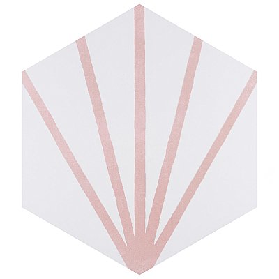 Horizon Dawn Hex Rosa 7-3/4" x 9" Porcelain Floor & Wall Tile - Per Case of 24 - 8.88 Sq. Ft