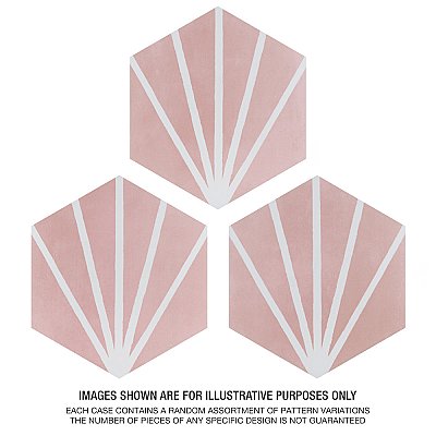 Horizon Dusk Hex Rosa 7-3/4" x 9" Porcelain Floor & Wall Tile - Per Case of 24 - 8.88 Sq. Ft