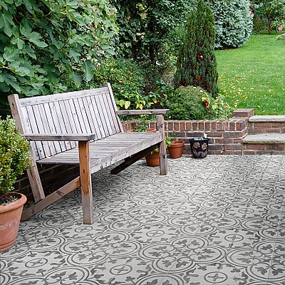 Arte Loire Silver 9-3/4" x 9-3/4" Porcelain Tile - Per Case of 16 Tile - 10.88 Sq. Ft. Per Case