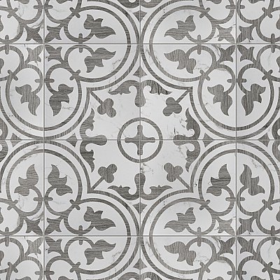 Arte Loire Silver 9-3/4" x 9-3/4" Porcelain Tile - Per Case of 16 Tile - 10.88 Sq. Ft. Per Case
