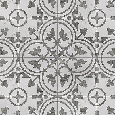 Arte Loire Silver 9-3/4" x 9-3/4" Porcelain Tile - Per Case of 16 Tile - 10.88 Sq. Ft. Per Case