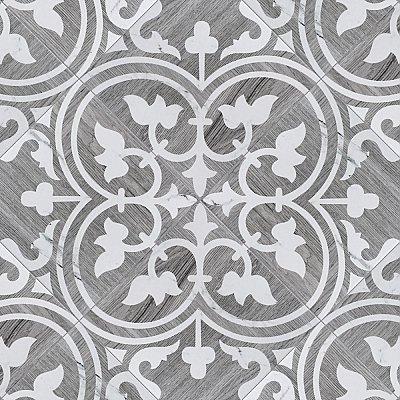 Llama Arte Loire Verso Silver Smoke 9-3/4" x 9-3/4" Porcelain Floor & Wall Tile - Per Case of 16 - 10.88 Sq. Ft.