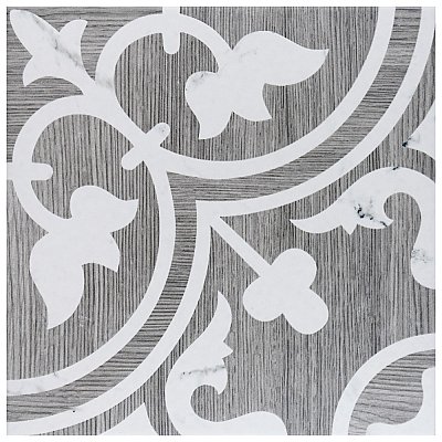 Llama Arte Loire Verso Silver Smoke 9-3/4" x 9-3/4" Porcelain Floor & Wall Tile - Per Case of 16 - 10.88 Sq. Ft.