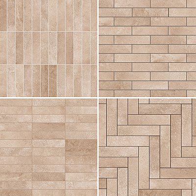 Aspdin Brick Cotto 2-3/8" x 9-3/4" Porcelain Floor and Wall Tile - 34 Tiles Per Case - 5.78 Square Feet
