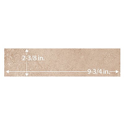 Aspdin Brick Cotto 2-3/8" x 9-3/4" Porcelain Floor and Wall Tile - 34 Tiles Per Case - 5.78 Square Feet