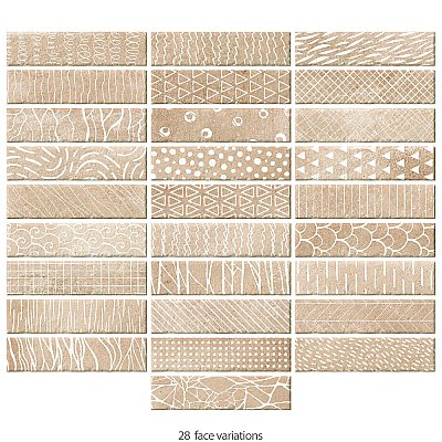 Aspdin Brick Essence Cotto 2-3/8" x 9-3/4" Porcelain Floor and Wall Tile - 34 Tiles Per Case - 5.78 Square Feet
