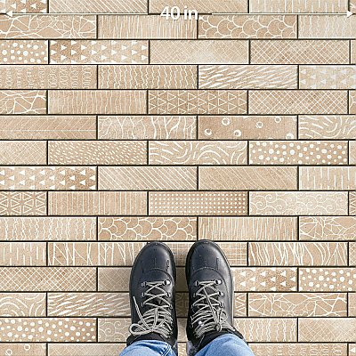 Aspdin Brick Essence Cotto 2-3/8" x 9-3/4" Porcelain Floor and Wall Tile - 34 Tiles Per Case - 5.78 Square Feet