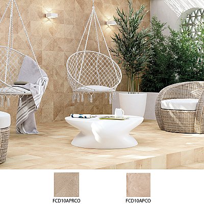 Aspdin Cotto 9-3/4" x 9-3/4" Porcelain Floor and Wall Tile - 16 Tiles Per Case - 10.88 Square Feet