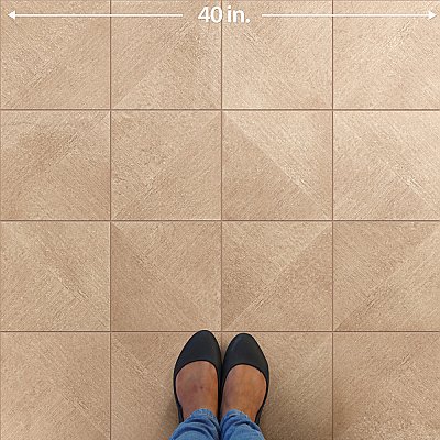 Aspdin Rigato Cotto 9-3/4" x 9-3/4" Porcelain Floor and Wall Tile - 16 Tiles Per Case - 10.88 Square Feet