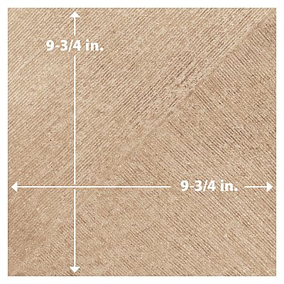 Aspdin Rigato Cotto 9-3/4" x 9-3/4" Porcelain Floor and Wall Tile - 16 Tiles Per Case - 10.88 Square Feet