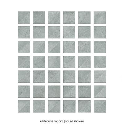 Aspdin Rigato Grey 9-3/4" x 9-3/4" Porcelain Floor and Wall Tile - 16 Tiles Per Case - 10.88 Square Feet