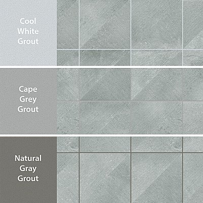 Aspdin Rigato Grey 9-3/4" x 9-3/4" Porcelain Floor and Wall Tile - 16 Tiles Per Case - 10.88 Square Feet