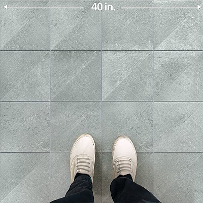 Aspdin Rigato Grey 9-3/4" x 9-3/4" Porcelain Floor and Wall Tile - 16 Tiles Per Case - 10.88 Square Feet