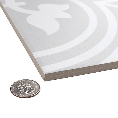 Arte Soft Grey 9-3/4" x 9-3/4" Porcelain Floor & Wall Tile - 16 Tiles Per Case - 10.88 Sq. Ft.