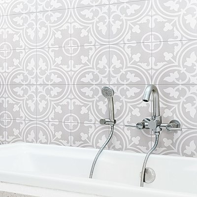 Arte Soft Grey 9-3/4" x 9-3/4" Porcelain Floor & Wall Tile - 16 Tiles Per Case - 10.88 Sq. Ft.