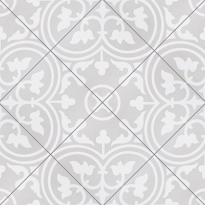 Arte Soft Grey 9-3/4" x 9-3/4" Porcelain Floor & Wall Tile - 16 Tiles Per Case - 10.88 Sq. Ft.