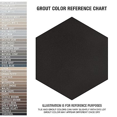 Textile Basic Hex Black 8-5/8" x 9-7/8" Porcelain Tile - Sold Per Case of 25 - 11.56 Square Feet