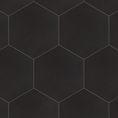 Textile Basic Hex Black 8-5/8" x 9-7/8" Porcelain Tile - Sold Per Case of 25 - 11.56 Square Feet
