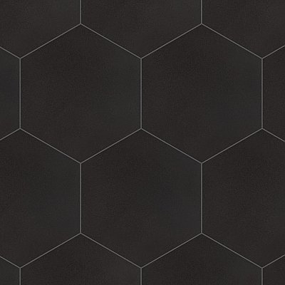 Textile Basic Hex Black 8-5/8" x 9-7/8" Porcelain Tile - Sold Per Case of 25 - 11.56 Square Feet