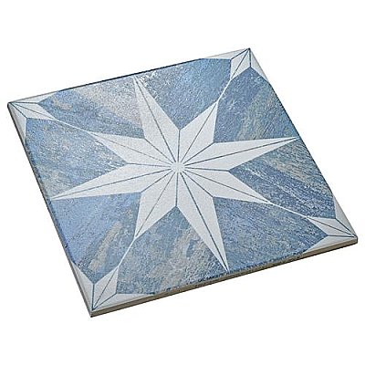 Cassis Stella Blue Day 9-3/4" x 9-3/4" Porcelain Tile - Per Case of 16 - 11.11 Square Feet