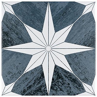 Cassis Stella Black Night 9-3/4" x 9-3/4" Porcelain Tile - Per Case of 16 - 11.11 Square Feet