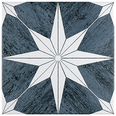 Cassis Stella Black Night 9-3/4" x 9-3/4" Porcelain Tile - Per Case of 16 - 11.11 Square Feet