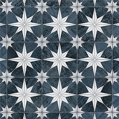 Cassis Stella Black Night 9-3/4" x 9-3/4" Porcelain Tile - Per Case of 16 - 11.11 Square Feet