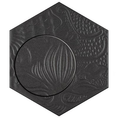 Gaudi Black Hex Ducados 8-5/8" x 9-7/8" Porcelain Tile - Per Case of 25 Tile - 11.41 Sq. Ft. Per Case