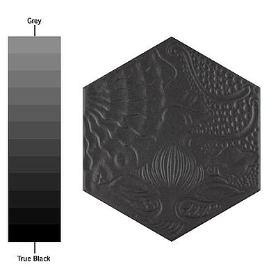 Gaudi Black Hex Ducados 8-5/8" x 9-7/8" Porcelain Tile - Per Case of 25 Tile - 11.41 Sq. Ft. Per Case