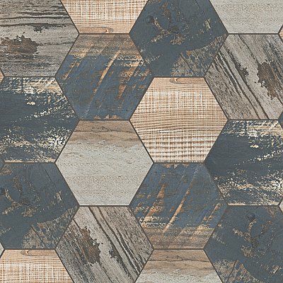 Gaugin Hex Catan Shadow 8-5/8" x 9-7/8" Porcelain Floor & Wall Tile - 25 Tiles Per Case - 11.5 Sq. Ft.