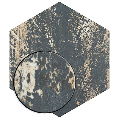 Gaugin Hex Catan Shadow 8-5/8" x 9-7/8" Porcelain Floor & Wall Tile - 25 Tiles Per Case - 11.5 Sq. Ft.