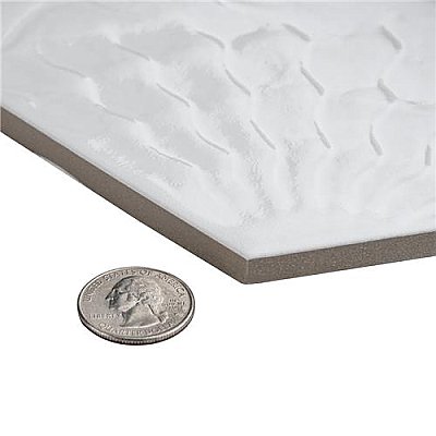 Gaudi Lux White Hex Ducados 8-5/8" x 9-7/8" Porcelain Tile - Per Case of 25 Tile - 11.41 Sq. Ft. Per Case