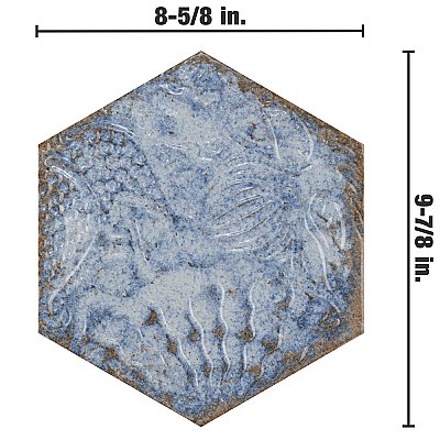 Gaudi React Hex Marina 8-5/8" x 9-7/8" Porcelain Tile - Per Case of 25 Tile - 11.41 Sq. Ft. Per Case