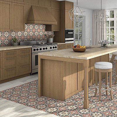 Habana Rosso 9-3/4" x 9-3/4" Porcelain Tile - Sold Per Case of 16 - 11.11 Square Feet