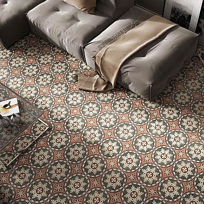 Habana Rosso 9-3/4" x 9-3/4" Porcelain Tile - Sold Per Case of 16 - 11.11 Square Feet
