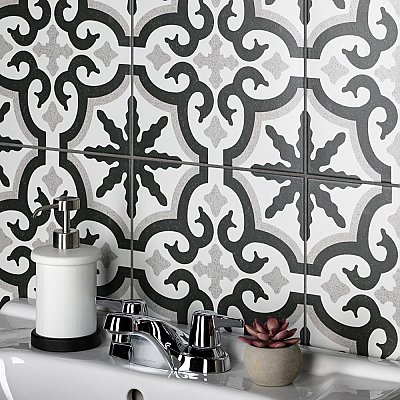 Jaen 9-3/4" x 9-3/4" Porcelain Floor & Wall Tile - 16 Tiles Per Case - 10.88 Sq. Ft.