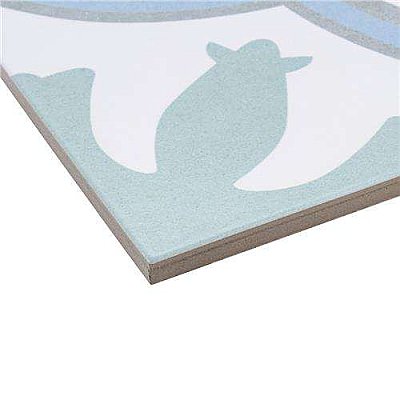 Lacour Aqua Porcelain Tile - 9-3/4" x 9-3/4" - Sold Per Case of 16 - 10.88 Sq Ft Per Case
