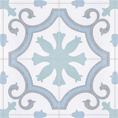 Lacour Aqua Porcelain Tile - 9-3/4" x 9-3/4" - Sold Per Case of 16 - 10.88 Sq Ft Per Case