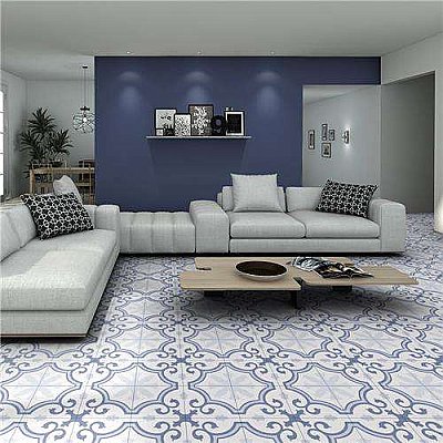Lacour Arctic Porcelain Tile - 9-3/4" x 9-3/4" - Sold Per Case of 16 - 10.76 Sq Ft Per Case