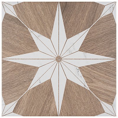 Llama Stella Loire Verso Noce 9-3/4" x 9-3/4" Porcelain Floor & Wall Tile - Per Case of 16 - 10.88 Sq. Ft.