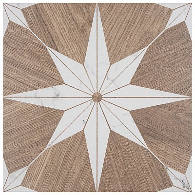 Llama Stella Loire Verso Noce 9-3/4" x 9-3/4" Porcelain Floor & Wall Tile - Per Case of 16 - 10.88 Sq. Ft.