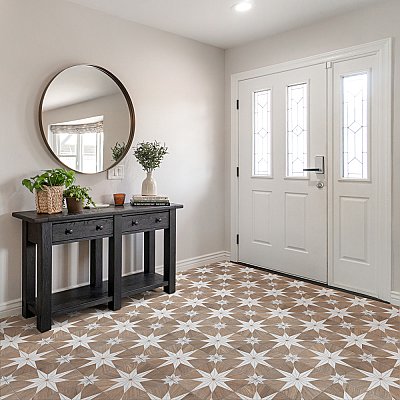 Llama Stella Loire Verso Noce 9-3/4" x 9-3/4" Porcelain Floor & Wall Tile - Per Case of 16 - 10.88 Sq. Ft.