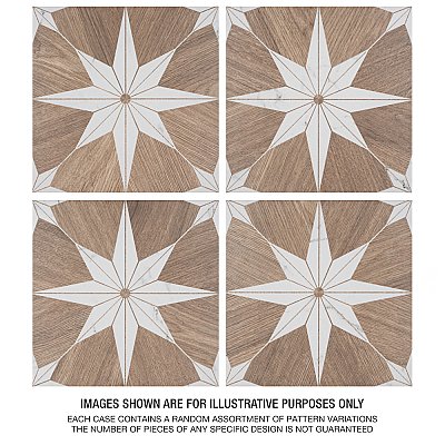 Llama Stella Loire Verso Noce 9-3/4" x 9-3/4" Porcelain Floor & Wall Tile - Per Case of 16 - 10.88 Sq. Ft.