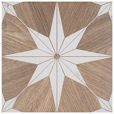 Llama Stella Loire Verso Noce 9-3/4" x 9-3/4" Porcelain Floor & Wall Tile - Per Case of 16 - 10.88 Sq. Ft.