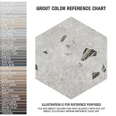 Sonar Hex Silver 8-5/8" x 9-7/8" Porcelain Floor & Wall Tile - 25 Tiles Per Case - 11.5 Sq. Ft.