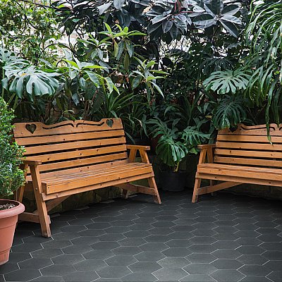 Traffic Hex Dark 8-5/8" x 9-7/8" Porcelain Floor & Wall Tile - 25 Tiles Per Case - 11.5 Sq. Ft.
